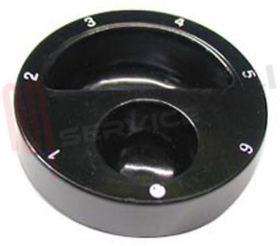 Visualizza i dettagli per MANOPOLA NERA PIASTRA ELETTRICA D.6MM. Immagine di MANOPOLA NERA PIASTRA ELETTRICA D.6MM.