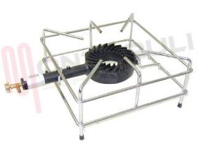 Visualizza i dettagli per FORNELLONE 40X40CM. BRUCIATORE GHISA TELAIO INOX Immagine di FORNELLONE 40X40CM. BRUCIATORE GHISA TELAIO INOX