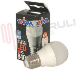 Immagine di LAMPADA SFERA LED E27 8W 230V 6000°K (RESA63W)