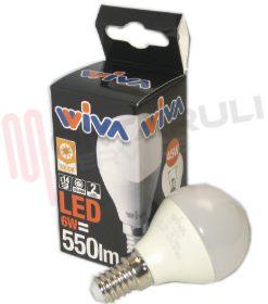 Visualizza i dettagli per LAMPADA SFERA LED E14 6W 230V 3000°K (RESA=45W) Immagine di LAMPADA SFERA LED E14 6W 230V 3000°K (RESA=45W)