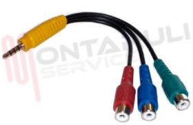 Visualizza i dettagli per CAVO VIDEO COMPONENT 3 RCA FEMMINA / 1 JACK MASCHIO 15CM. Immagine di CAVO VIDEO COMPONENT 3 RCA FEMMINA / 1 JACK MASCHIO 15CM.