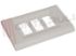 Immagine di PLACCA IN ABS SERIE "CLICK" 3 FORI BIANCO