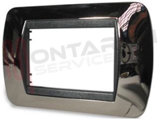Immagine di PLACCA 3 POSTI METALLO NERO NICHEL SERIE LIVING ORIGINALE