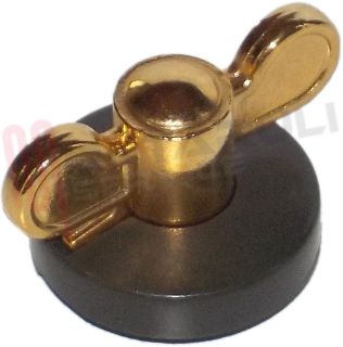 Immagine di MANOPOLA PIANO COTTURA D.6MM. 694972456 MARRONE/ORO RUSTICA