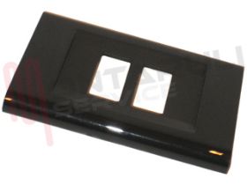 Visualizza i dettagli per PLACCA 2 POSTI CENTRALI ABS NERA SERIE CLICK Immagine di PLACCA 2 POSTI CENTRALI ABS NERA SERIE CLICK