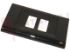 Immagine di PLACCA 2 POSTI CENTRALI ABS NERA SERIE CLICK