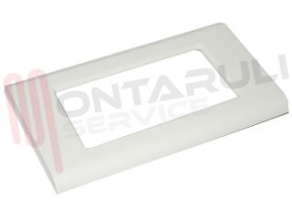 Immagine di PLACCA RETTANGOLARE 4 POSTI BIANCA SERIE SYSTEM BASIC