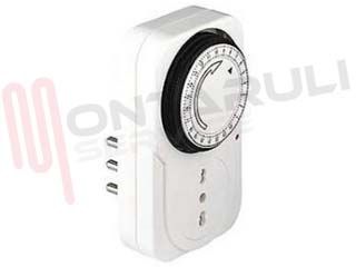 Immagine di INTERRUTTORE OROLOGIO A SPINA CON PRESA BIV 16A 3500W