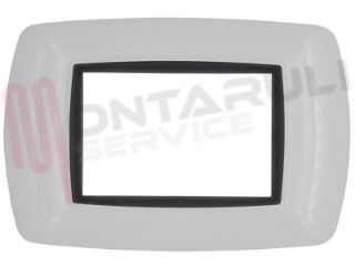 Immagine di PLACCA RETTANGOLARE 3 FORI BIANCO SERIE LIFE