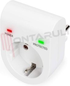 Visualizza i dettagli per ADATTATORE SCHUKO CON SPINA 16A CON PROTEZIONE SOVRATENSIONI Immagine di ADATTATORE SCHUKO CON SPINA 16A CON PROTEZIONE SOVRATENSIONI