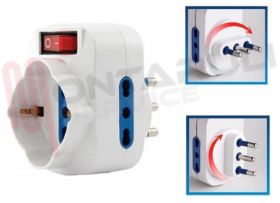 Visualizza i dettagli per ADATTATORE SCHUKO-BIPASSO CON SPINA 16A ROTANTE Immagine di ADATTATORE SCHUKO-BIPASSO CON SPINA 16A ROTANTE