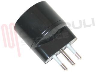 Immagine di ADATTATORE SCHUKO 10A 2P+T NERO