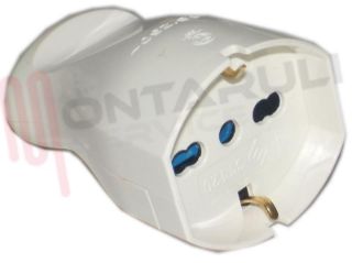 Immagine di PRESA VOLANTE SCHUKO 2X16A+T BIVALENTE BIANCA