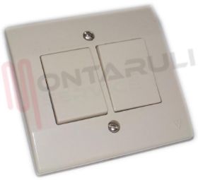 Visualizza i dettagli per DOPPIO INTERRUTTORE INCASSO C/PLACCA BIANCA CASSETTA 65MM. Immagine di DOPPIO INTERRUTTORE INCASSO C/PLACCA BIANCA CASSETTA 65MM.