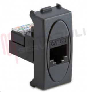 Immagine di PRESA TELEFONICA RJ12 1PLUG  6/4 GRIGIO SERIE MODO
