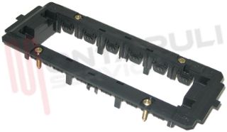 Immagine di SUPPORTO 6 POSTI NERO PER PLACCA SERIE BASIC