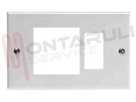 Visualizza i dettagli per PLACCA 1 POSTO SCHUKO + 1 POSTO ANODIZZATA ADATTABILE MAGIC Immagine di PLACCA 1 POSTO SCHUKO + 1 POSTO ANODIZZATA ADATTABILE MAGIC