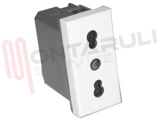 Immagine di PRESA BIPASSO 2P+T 16A BIANCO SERIE AXOLUTE