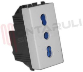 Visualizza i dettagli per PRESA BIVALENTE 2P+T 16A 21159 BIANCA Immagine di PRESA BIVALENTE 2P+T 16A 21159 BIANCA