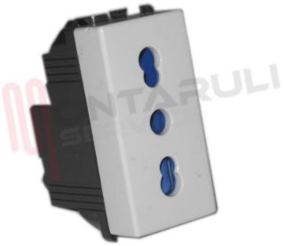 Immagine di PRESA BIVALENTE 2P+T 16A 21159 BIANCA