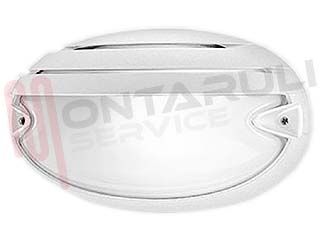 Immagine di PLAFONIERA 1X60W CHIP GRILL 25 E27 OVALE BIANCA