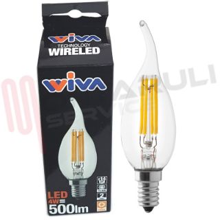 Immagine di LAMPADA COLPO DI VENTO LED CHIARA E14 4W 230V 3000°K