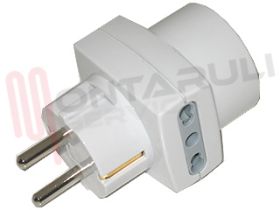 Visualizza i dettagli per ADATTATORE TRIPLO SPINA SCHUKO + 2BIV. +1SCHUKO Immagine di ADATTATORE TRIPLO SPINA SCHUKO + 2BIV. +1SCHUKO