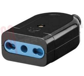 Visualizza i dettagli per PRESA VOLANTE BIVALENTE 10A-16A 2P+T NERA Immagine di PRESA VOLANTE BIVALENTE 10A-16A 2P+T NERA