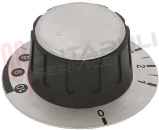 Immagine di MANOPOLA FORNO Ø 54 MM. 0-10 CROMATA/NERA