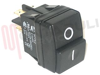 Immagine di INTERRUTTORE BIPOLARE 30X22MM. NERO O-I