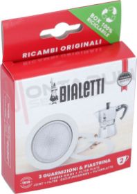 Visualizza i dettagli per GUARNIZIONI + FILTRO 2 TZ. MOKA EXPRESS/DAMA ORIGINALE Immagine di GUARNIZIONI + FILTRO 2 TZ. MOKA EXPRESS/DAMA ORIGINALE
