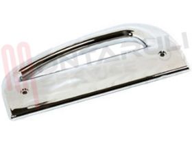 Visualizza i dettagli per MANIGLIA PORTA FRIGO CROMATA DX L= 18CM. Immagine di MANIGLIA PORTA FRIGO CROMATA DX L= 18CM.