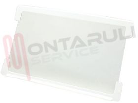 Visualizza i dettagli per RIPIANO IN VETRO CON BORDI IN PLASTICA BIANCO 485X310MM. Immagine di RIPIANO IN VETRO CON BORDI IN PLASTICA BIANCO 485X310MM.