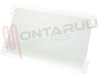 Immagine di RIPIANO IN VETRO CON BORDI IN PLASTICA BIANCO 485X310MM.