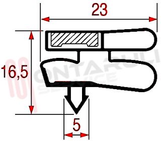 Immagine di GUARNIZIONE MAGNETICA 4L BIANCA 1700X740MM. SEZ.1012