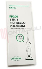 Visualizza i dettagli per SACCHETTI FOLLETTO VK200/VK220S 3IN1 FILTRELLO +6PZ.DOVINA Immagine di SACCHETTI FOLLETTO VK200/VK220S 3IN1 FILTRELLO +6PZ.DOVINA