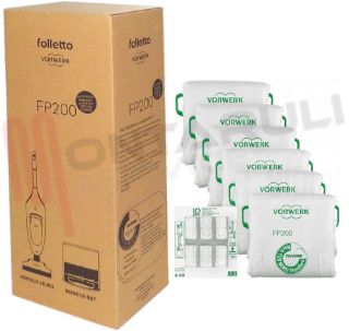 Immagine di SACCHETTI FOLLETTO VK200/VK220S 6PZ.FILTRELLI+6PZ.DOVINA