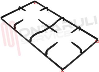 Immagine di GRIGLIA 2 FUOCHI PIATTINA 432X225MM. LOFRA