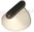 Immagine di MANOPOLA RUSTICA BIANCA-OTTONE DIAM. 6MM.