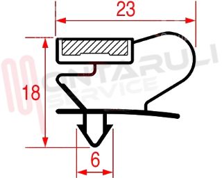 Immagine di GUARNIZIONE MAGNETICA 4L BIANCA 1508X668MM. SEZ.1025