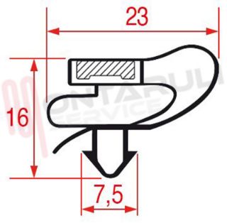 Immagine di GUARNIZIONE MAGNETICA 4L GRIGIA 1450X633MM. SEZ.1061
