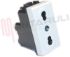 Immagine di PRESA 2P+T 10/16A 250V BIPASSO BIANCA SERIE LIGHT