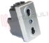 Immagine di PRESA 2P+T 16A BIPASSO GRIGIA SERIE LIGHT TECH