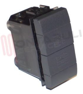 Immagine di DOPPIO PULSANTE 1P NO S/FRECCIA 10A NERO SERIE LIVING INTERN