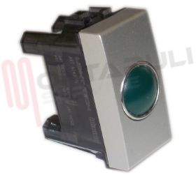 Visualizza i dettagli per SPIA VERDE 1 POSTO PORTALAMPADA SILVER SERIE LIGHT TECH Immagine di SPIA VERDE 1 POSTO PORTALAMPADA SILVER SERIE LIGHT TECH