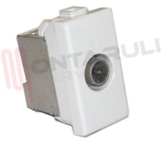 Immagine di PRESA TV PASSANTE BIANCA SERIE MATIX