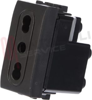 Immagine di PRESA 2P+T 10/16A NERA LIFE ADATTABILE LIVING INTERNATIONAL
