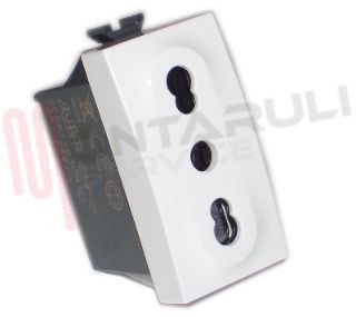 Immagine di PRESA BIVALENTE 2P+T 16A BIANCA TIPO P17/P11 ABB