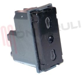 Visualizza i dettagli per PRESA BIVALENTE 16A 2P+T NUDA NERA SERIE VELA Immagine di PRESA BIVALENTE 16A 2P+T NUDA NERA SERIE VELA