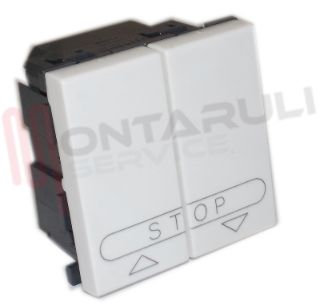 Immagine di PULSANTE DOPPIO BIANCO PER SERRANDE SERIE MOSAIC